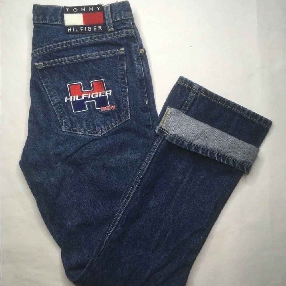 🔥RARE 🔥 Tommy Hilfiger patch jeans size 11